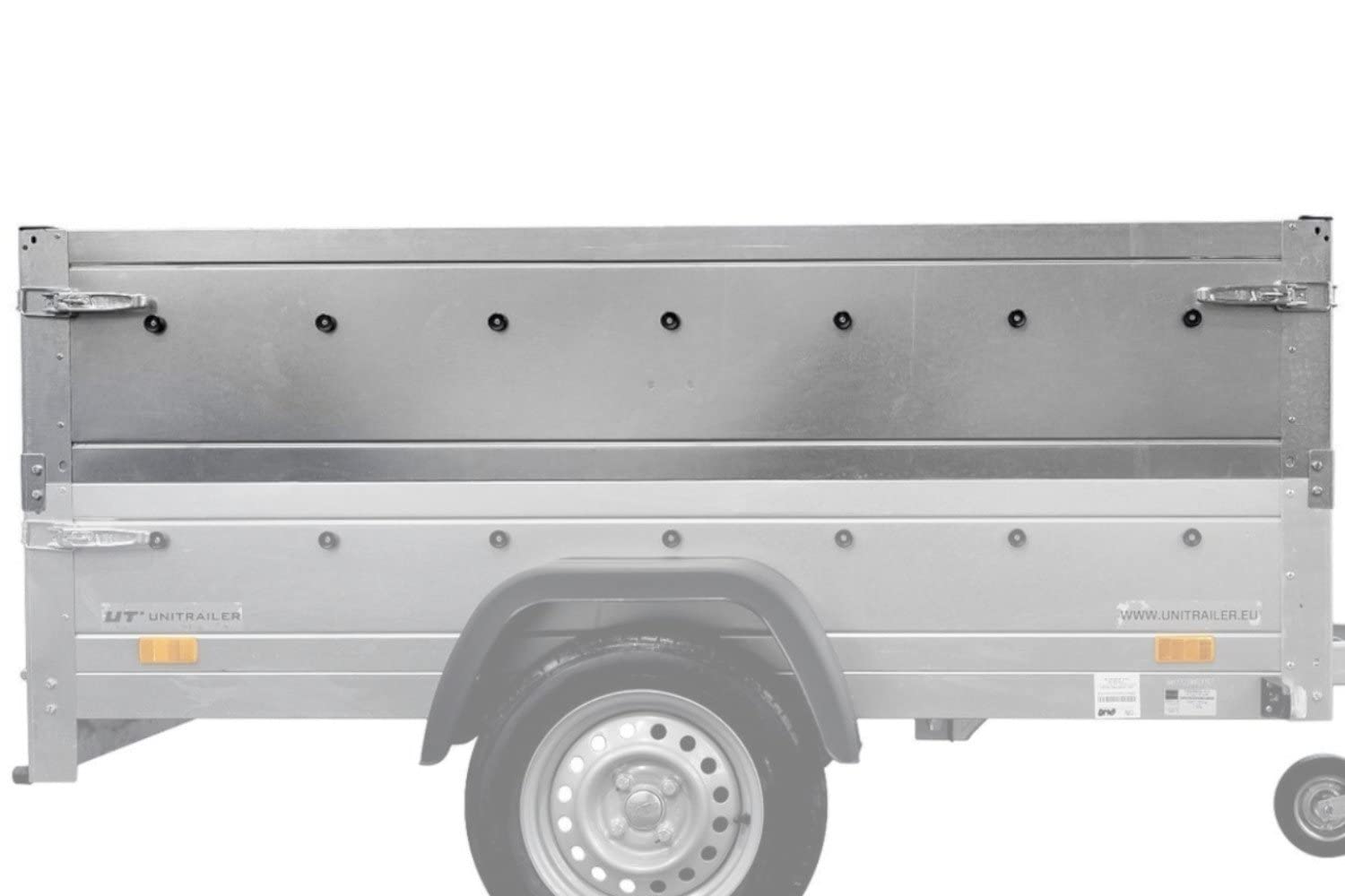 UNITRAILER Laterales Dobles de 40 cm para Remolque Garden Trailer 150 Kipp, Rigidez de Acero Galvanizado, Aumenta el Espacio de Carga, Incluye Tornillos de Montaje