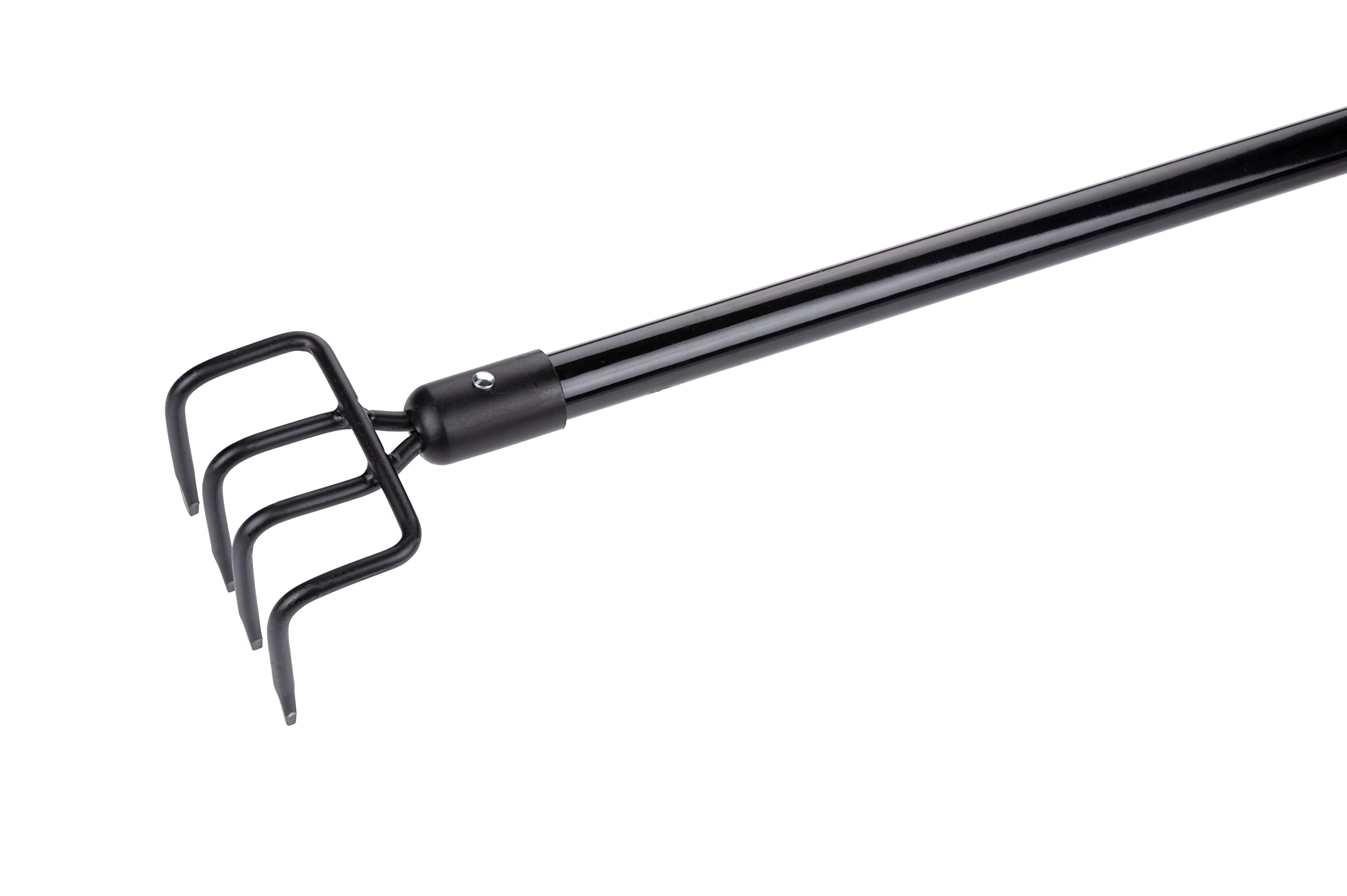 BLACK+DECKER Garden Rake with 4 Prongs - 148 x 12 x 10 cm - Carbon
