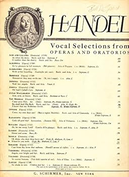 Sheet music 38608 HANDEL * VOCAL SELECTIONS FROM OPERAS AND ORATORIOS * WHERE'ER YOU WALK Book