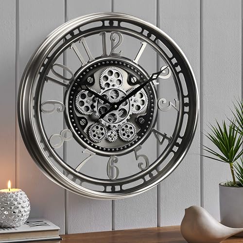 CLXEAST Moving Gear Wall Clock review image