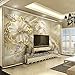 Produktbild Rureng Benutzerdefinierte 3D Wandbild Tapete Europäischen Stil Diamant Schmuck Goldene Blume Hintergrund Decor Wandbild Moderne Kunst Wandmalerei Wohnzimmer-200X140Cm