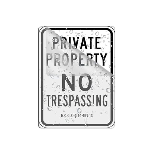 Acrylic No Trespassing Sign 8x6in 1/4in Thick