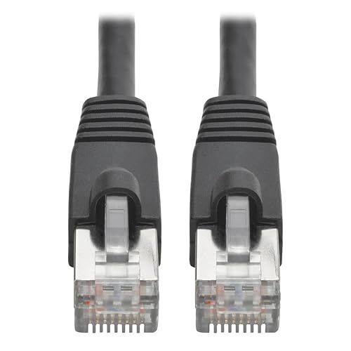 Miniatura 10 de Tripp Lite Cable Ethernet Cat6a (MM), cable Cat6a blindado, cable de conexión de red STP, 10 Gbps, PoE, negro, 35 pies (N262-035-BK)
