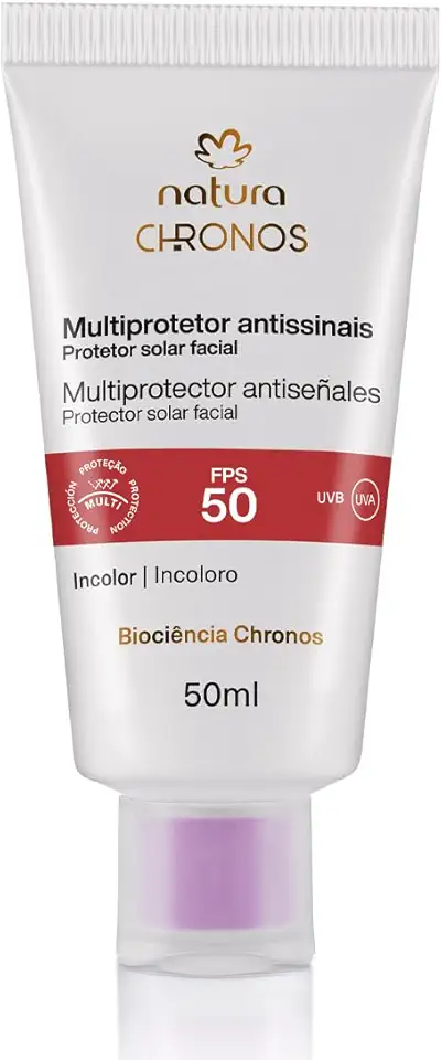 NATURA, NATURA CHRONOS MULTIPROTETOR ANTISSINAIS FACIAL FPS 50 50ml