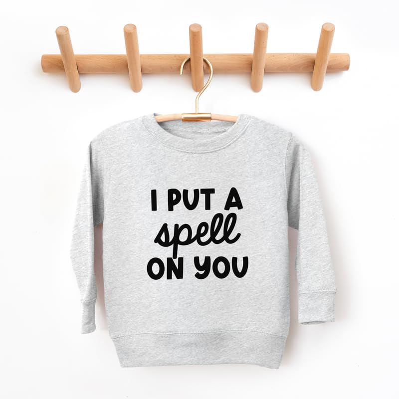 Bump and Beyond Designs Funny Toddler Halloween Sweatshirt for Boys and Girls, I Put a Spell on You2