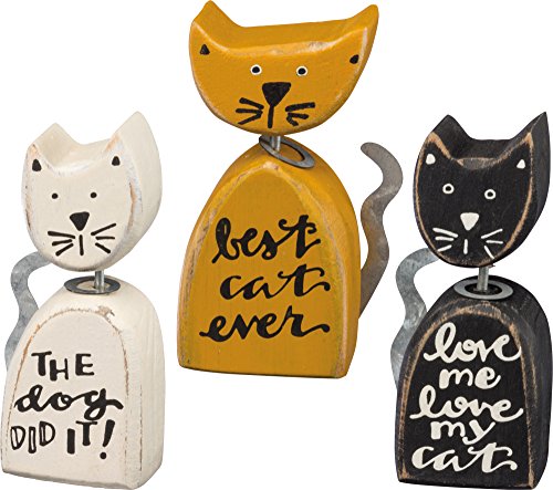 Primitives-by-Kathy-Set-of-3-Cats-Shelf-Sitter-Figurine Primitives by Kathy Set of 3 Cats Shelf Sitter Figurine