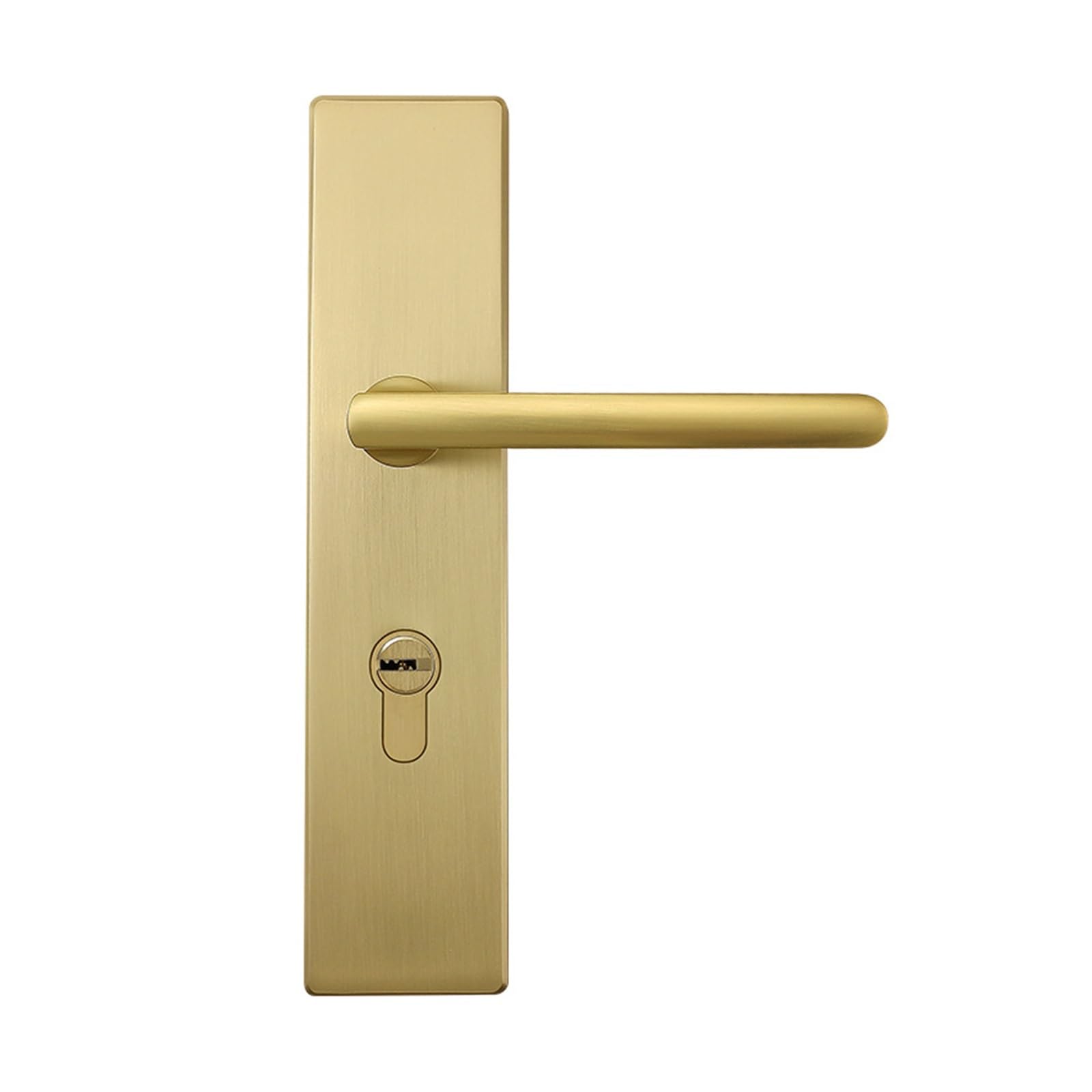 Serrure en cuivre brossé moderne pour porte en bois chic de chambre