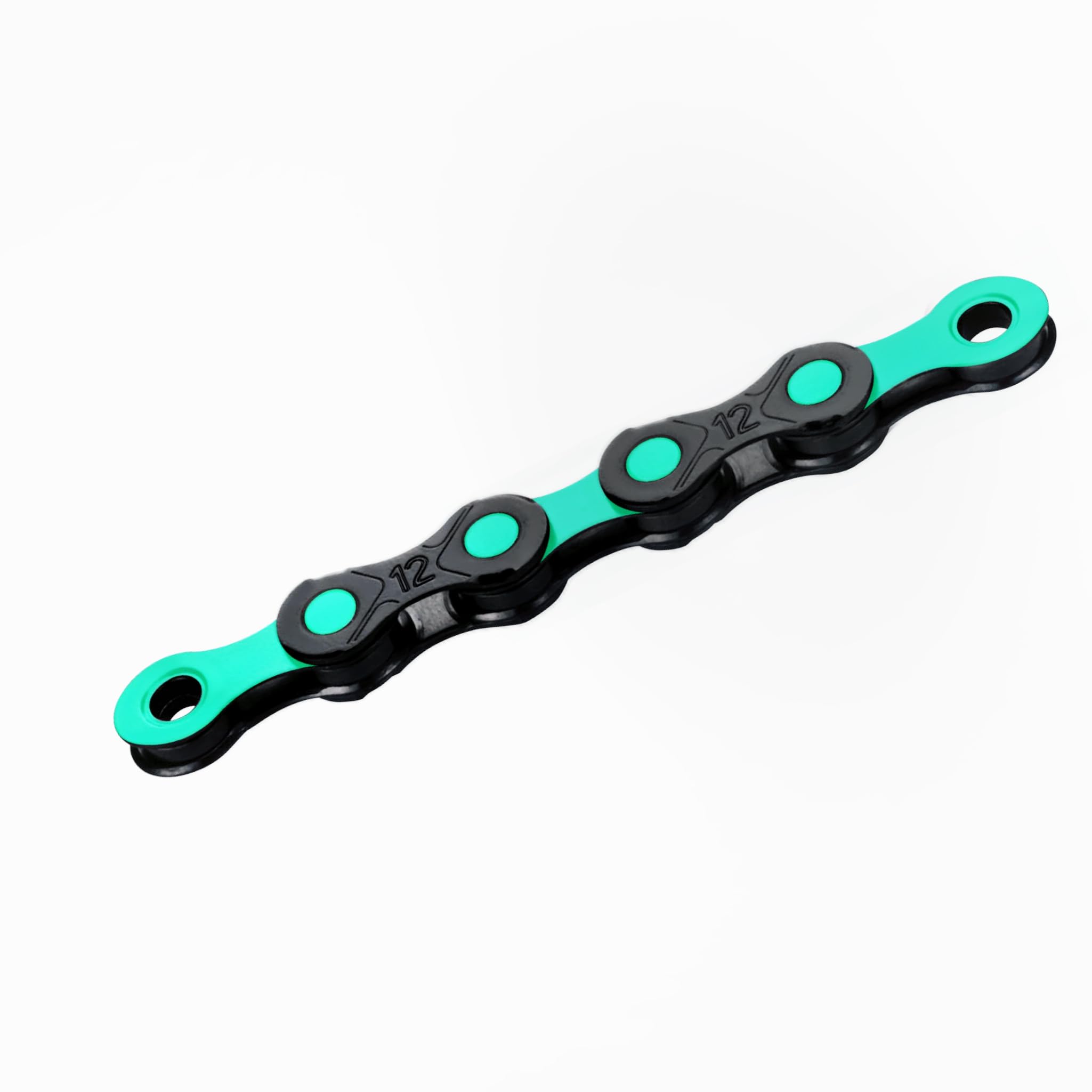 KMC 12-Speed DLC12 Series Chain | for Road/Mountain/Gravel | Shimano, SRAM, and Campagnolo Compatible | 126 Links, Missing Link Included | Celeste