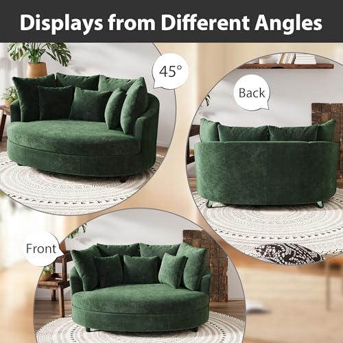 Sillón Barrel Grande Chenille Verde Menta miniatura 7