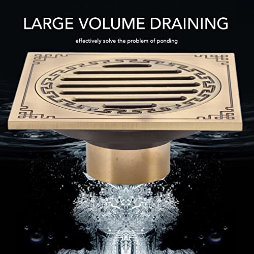 Attrape-cheveux pour drain de douche avec siphon de sol carré grand débit