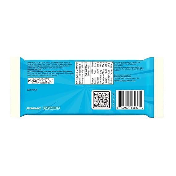 Mr Beast Feastables Cookies & Creme - 2.11 oz bar