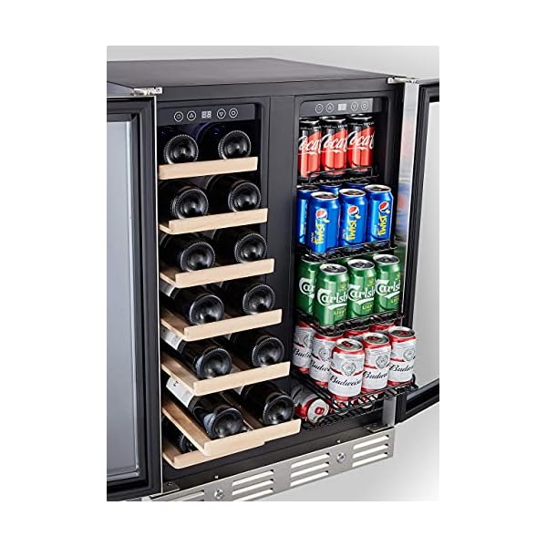 Kalamera Wine Fridge, 24 inch Built in Wine and Beverage Refrigerator