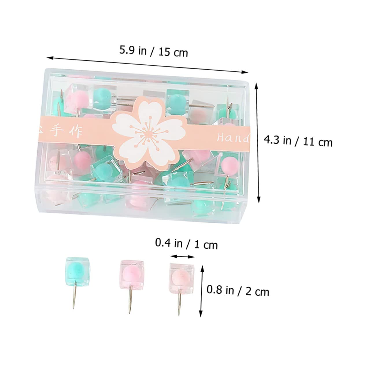 Ciieeo 120piezas Chinchetas De Color Dulce De Pinchos Cuadrados para Fotos Tableros De Anuncios y Mapas Suministros para Mensajes Almacenamiento Organizado