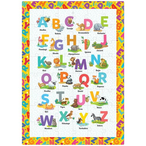 Alfabeto dos Animais - Quebra-cabeça Educativo - 60 peças - Toyster Brinquedos
