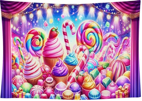 Fondo Candyland 8x6FT Vinilo para Fiesta Dulce miniatura 7