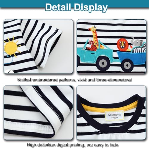 Toddler Boys Tees Cotton Crewneck Short Sleeve Summer Top Clothes T-Shirt for Kids 2-8Years3