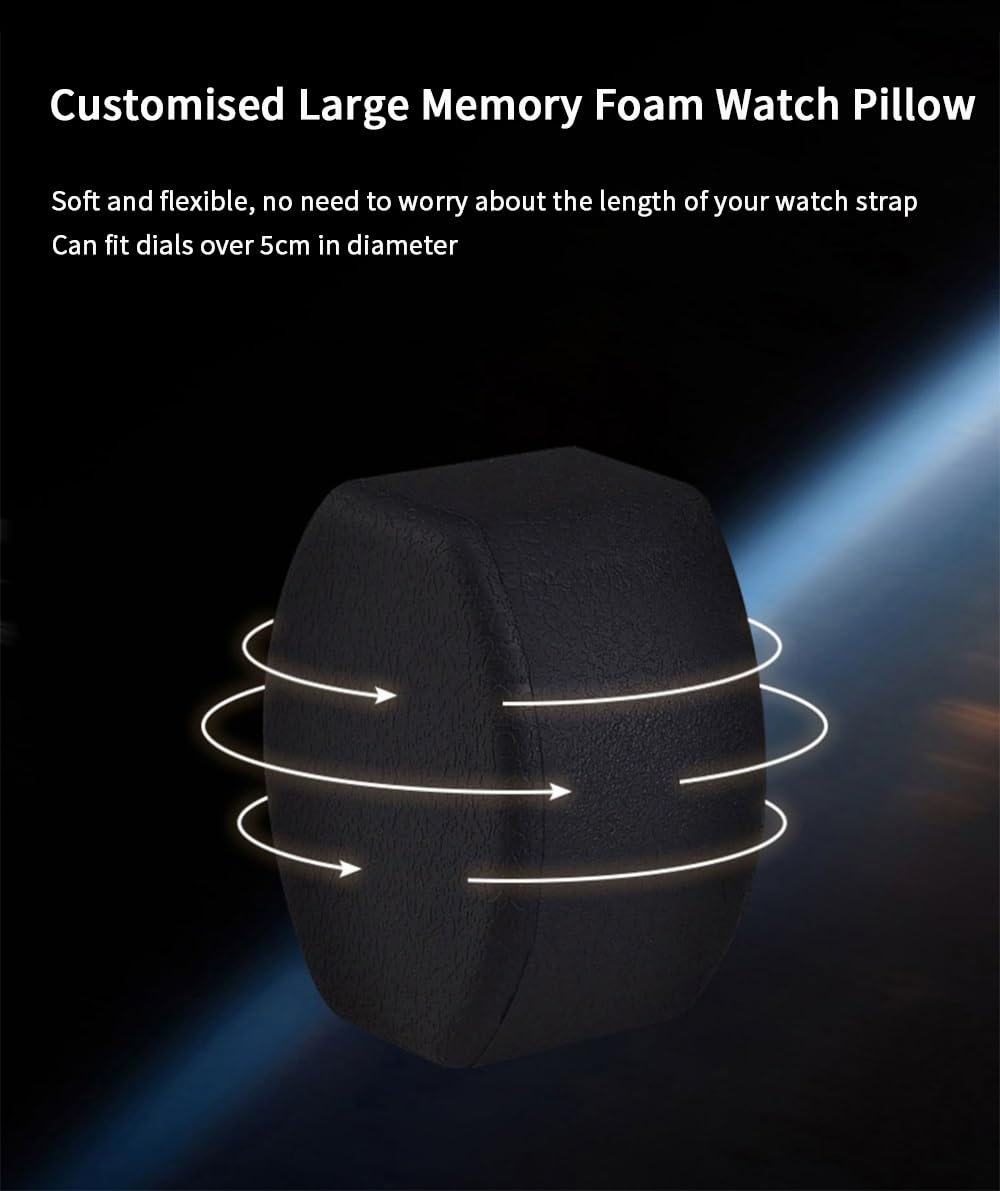 LXMQEF Caricaorologi per 2 Orologi Automatici con Motore Silenzioso, luci a LED, Scatola espositiva per Orologi da Donna e da Uomo