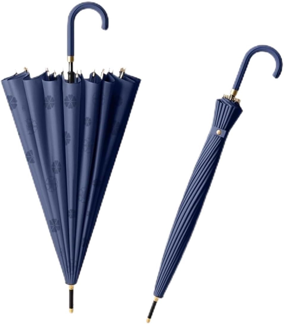 Outdoor Umbrella 24 Rib Umbrella Double Long Handle Straight Umbrella Retro Umbrella Business Travel Umbrellas 3 - Image 1 of 4