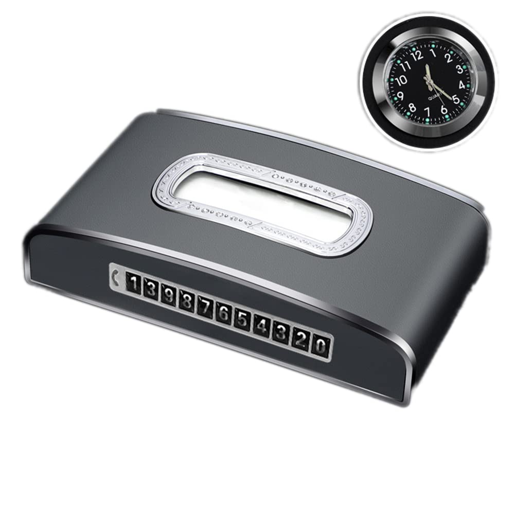 Portafazzoletti Per Auto In Pelle - Universale, Da Appendere Al Parasole, Elegante E Pratico