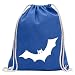 Kiwistar - Fledermaus Turnbeutel Fun Rucksack Sport Beutel Gymsack Baumwolle mit Ziehgurt