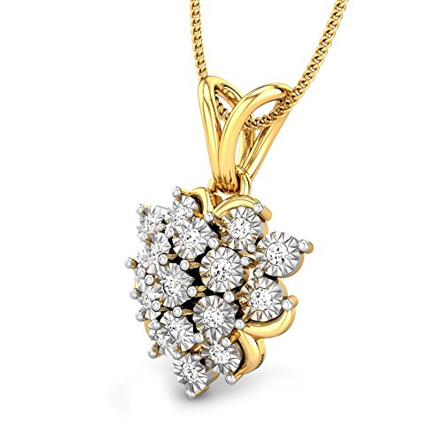 CANDERE by Kalyan Jewellers 18kt (750) BIS Hallmark Yellow Gold and Diamond Pendant for Women - Image 3