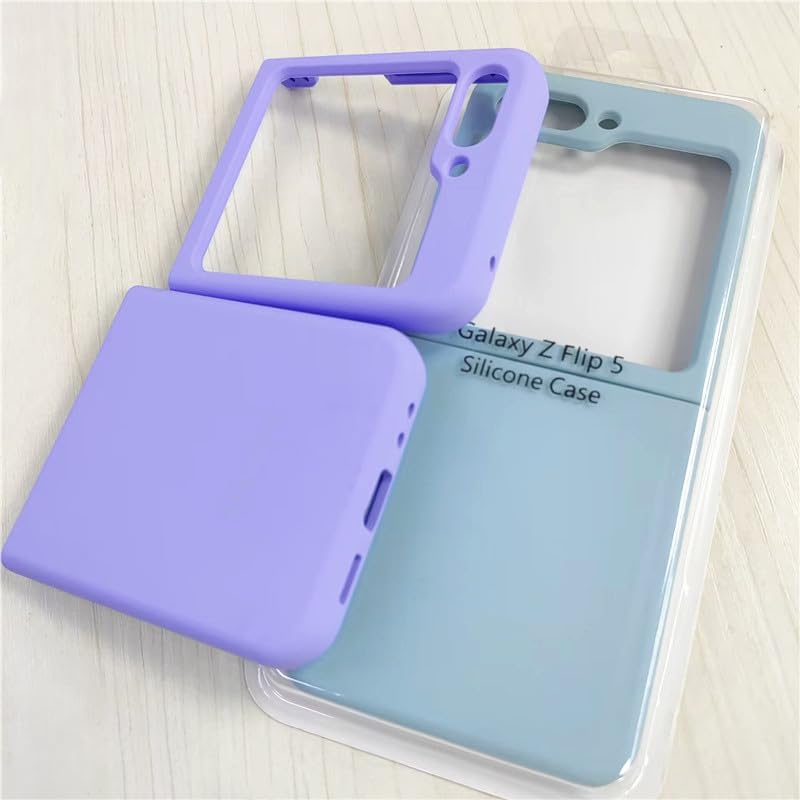 Image of MIDOS Back Cover Compatible with Samsung Z Flip 5 Silicone Case Full Protection Shock Proof Case for Samsung Galaxy Z Flip 5(C-Green)