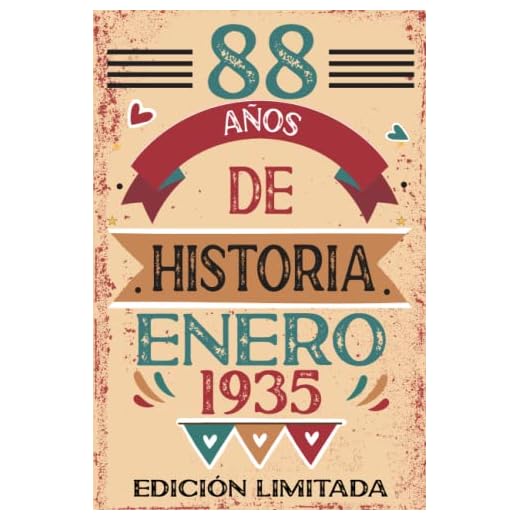 88 Años De Historia Enero 1935: Libro de visitas, cuaderno, 110 páginas de felicitaciones, idea de regalo, regalo Para la esposa, novia, mujer, La madre