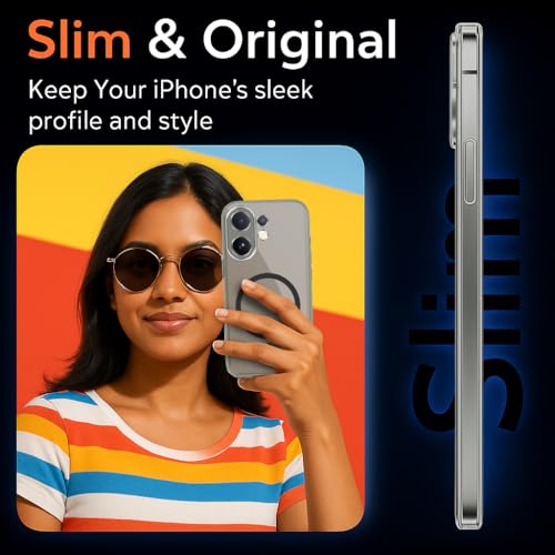 Image of Jkobi Lifetime Anti-Yellow MagSafe Compatible Clear Back Cover Case for Vivo V60 | Vivo T4 Pro (Sleek Hard Crystal | Shockproof and Camera Protection)