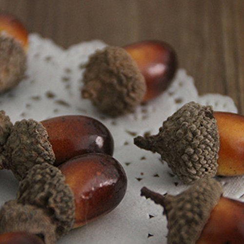 50 pz Artificiale Falso Resina Autunno Ghianda