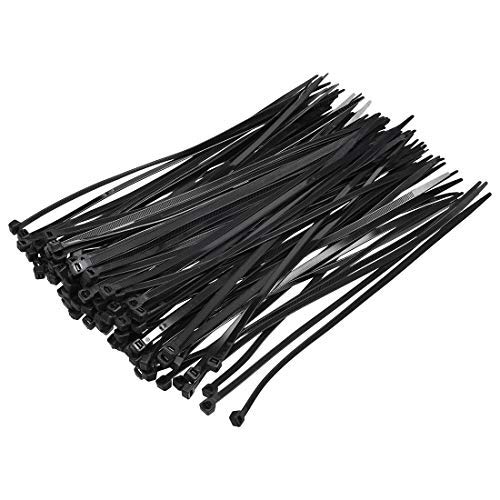 1000 Stück 14 Zoll Schwarze Nylon Kabelbinder – Reißverschlussbinder Mit 50 Pfund Zugkraft, UV-beständig