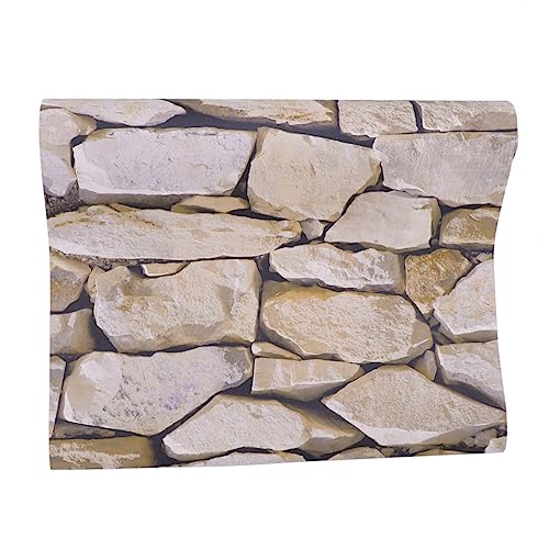 jojofuny Decoración+del+hogar Papel Pintado De La Vendimia Kit De Cerradura De Puerta De Garaje Papel Pintado De Piedra Fondo De Pantalla Revestimiento De Paredes 3d Patrón De Piedra