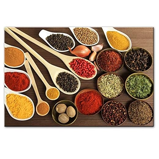 Cópias em tela cozinha condimento cartazes de parede e impressões cozinha tema arte pinturas moderna imagem da parede sala jantar decoração casa 30x40cm sem moldura