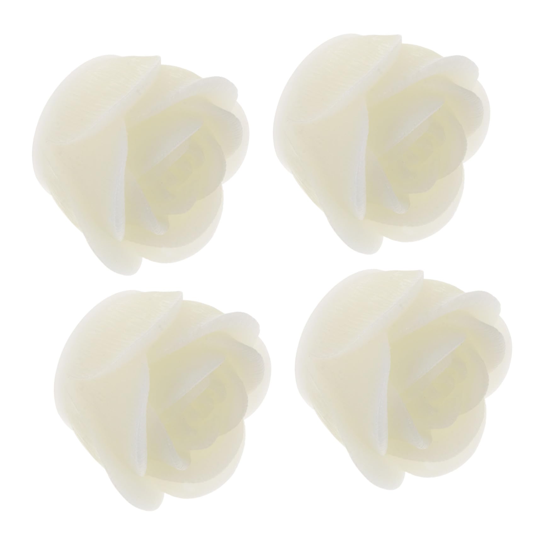 4 Velas LED sin Llama en Forma de Rosa Color Marfil Materiales Ecológicos y Funcionamiento a Pilas para Decoración Romántica de Bodas y Fiestas