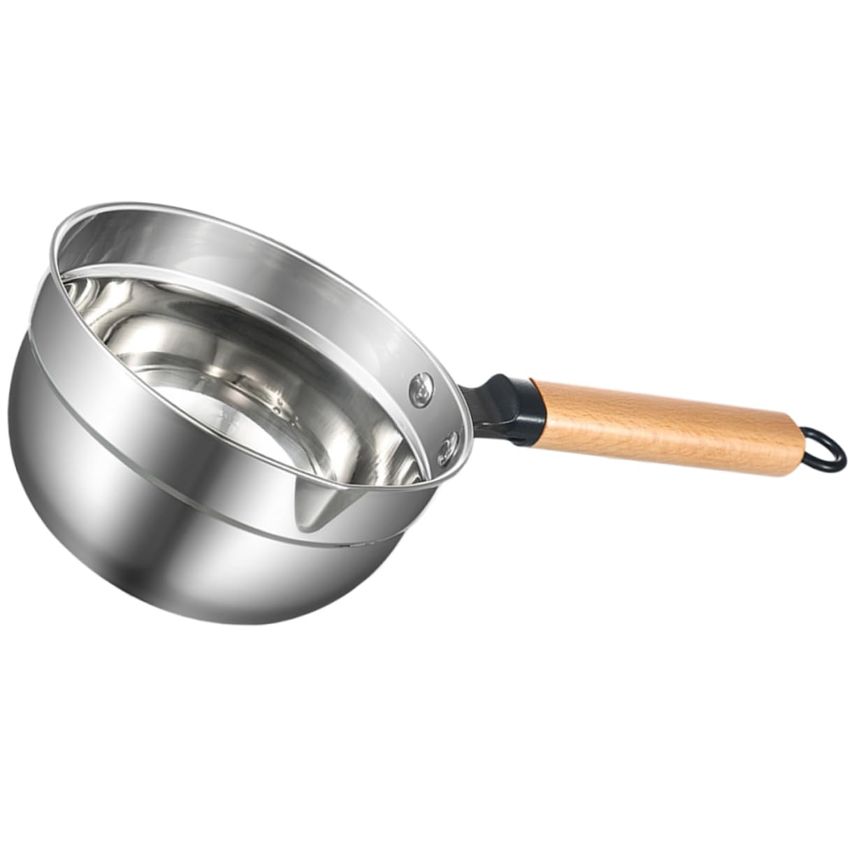Cucharón de Agua de Acero Inoxidable Mango de Madera, Gran Capacidad y Diseño Colgable para Cocina y Jardín