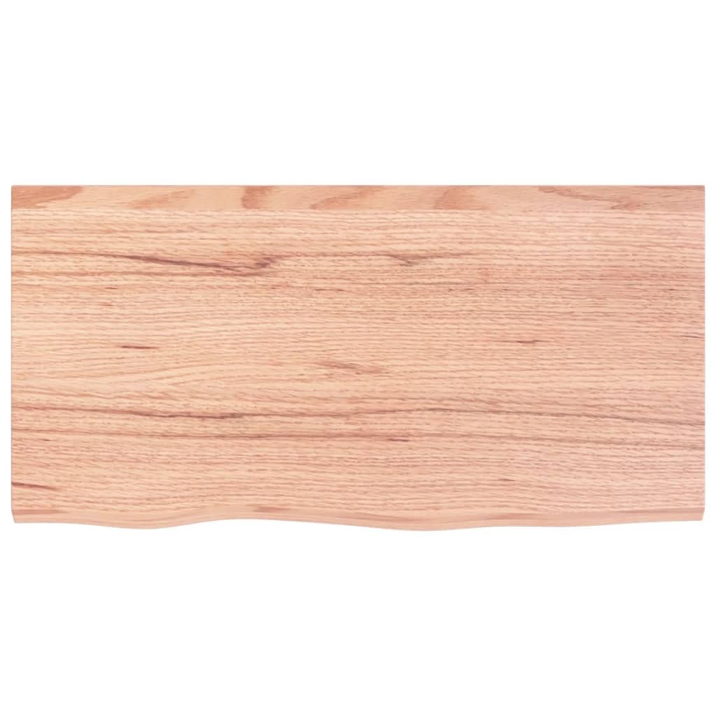 vidaXL Ripiano Muro Marrone 80x40x(2-4) cm Massello Rovere Trattato