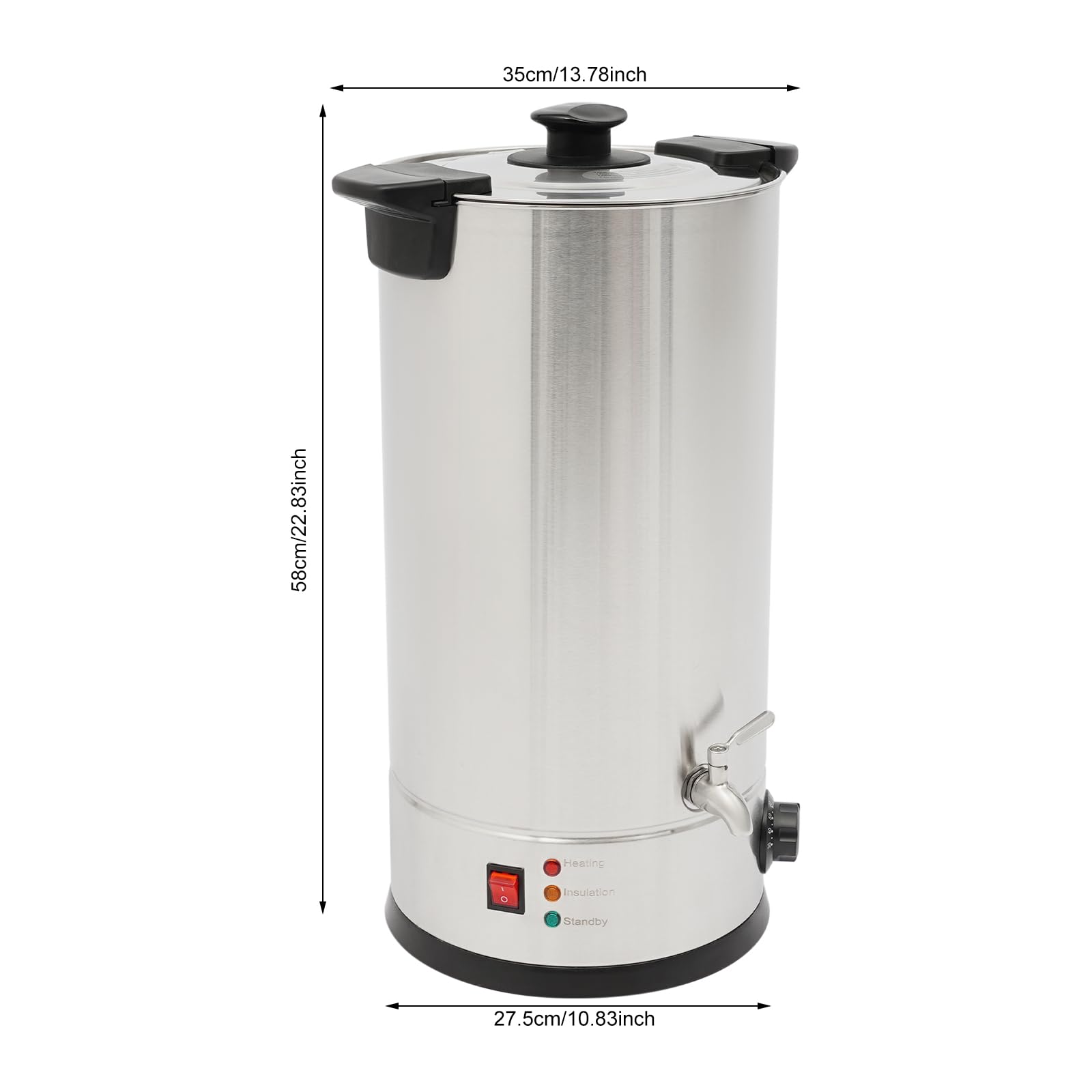 Salmeee Cera per la produzione di candele, contenitore in acciaio inox da 15 litri, ideale per principianti nel settore della produzione di candele fai da te