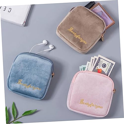 NOLITOY 3 Pecas bolsa fraldas com zíper porta- saco fraldas bolsa armazenamento toalha higiênica bol