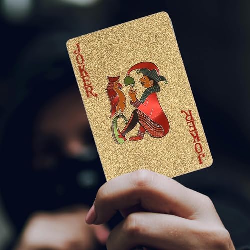 Goldfolie Pokerkarten Langlebig Glatte Oberfläche Festival Requisiten Spielkarten für Trick und Party Unterhaltung – Bild 4