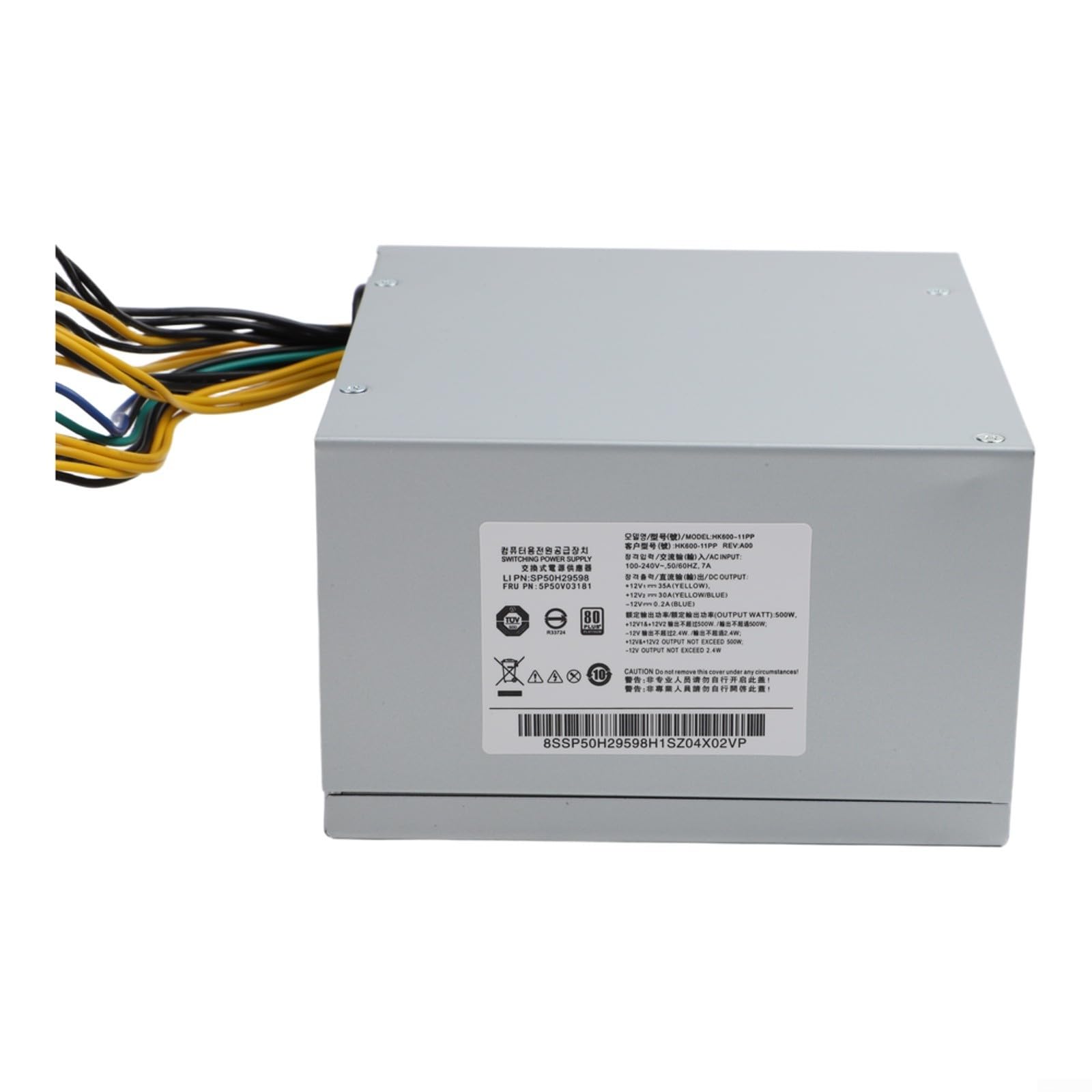 500W Netzteil HK600-11PP kompatibel mit P340 P330 P350 P328 P310 Workstation, Modell 5P50V03181 Ersatzadapter für Grafikdesign