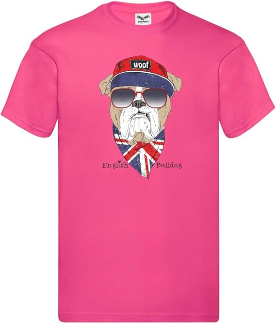 TShirt Englisch Bulldog England Flagge Tshirt Unisex für Kinder