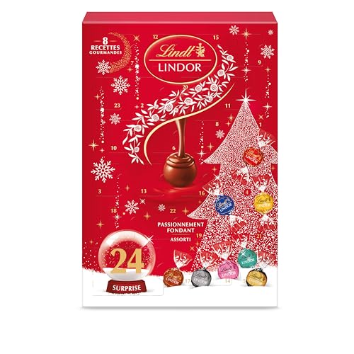 Lindt - Calendrier de l'Avent LINDOR - Assortiment de Chocolats