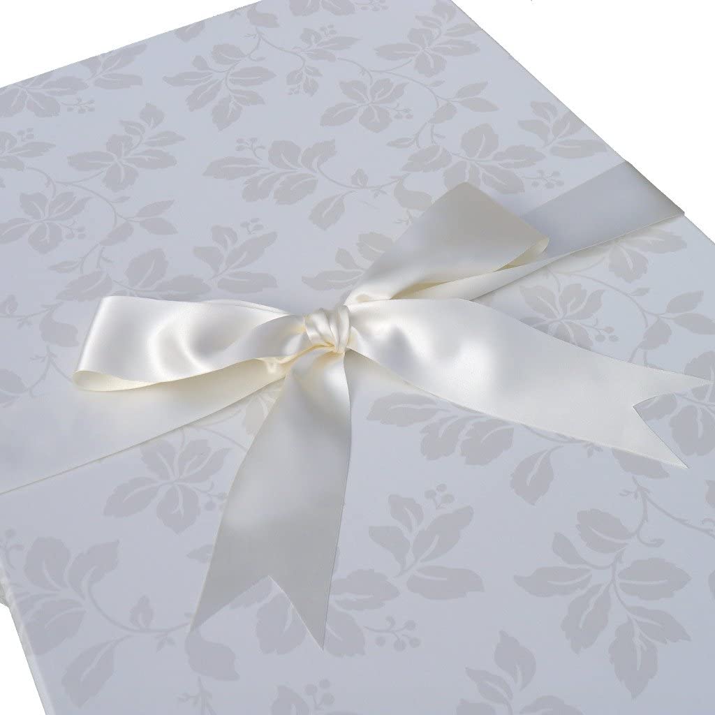 CAJA XL PARA ALMACENAR VESTIDO DE NOVIA (CLAREMONT IVORY) 75 x 50 x 30 cm. Almacenamiento de vestidos de novia, proteger, preservar. Hecho a mano en el UK. Materiales de pH neutro