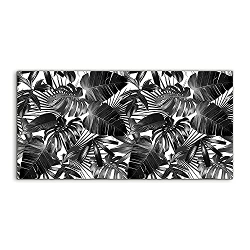 Art acrylique abstrait evasion tropicale decoration murale chambre et salon
