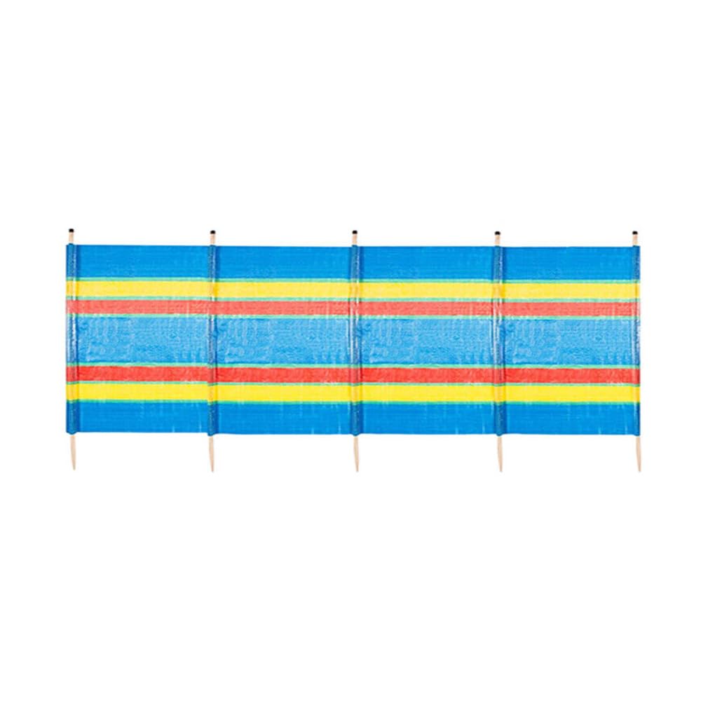BONAFIDE Multi-Coloured Wind Breaks, 4 5 6 8 10 Wooden Pole Wind Breakers For Beach, Unique Camping Windbreaker, Caravan Windbreakers, Privacy Screen Wind Breakers Camping