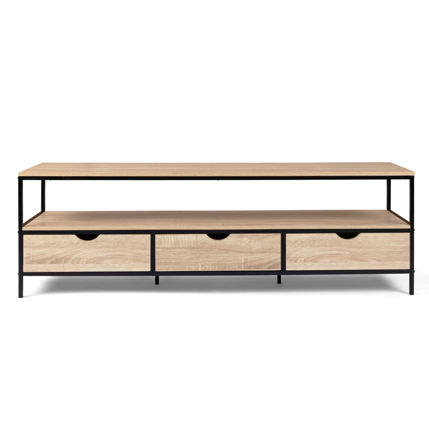 IDMarket - Meuble TV 160 cm Detroit 3 tiroirs Design Industriel