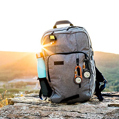 Carabiner Clip On Compass Hiking - Compact Compass Keychain Backpacks | Small Pocket Magnetic Compass Keychain For Kids - Hiking Compass Twist Lock | Keyring Keychains Outdoor Survival Camping 2 Pcs #TOP7