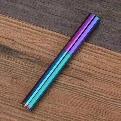 Image of Smoke King Lighter Retro Purple Stick Lighter, Refillable Brass Windproof Pocket Lighter with Open Flame, Classic Gift for Men (Fuel Not Included)