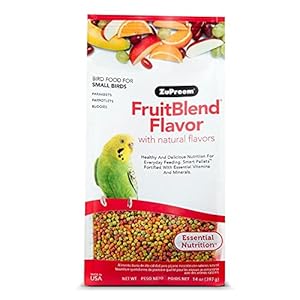 ZuPreem FruitBlend Flavor Pellets Bird Food for Small Birds, 2 lb – Daily Blend Made in USA for Parakeets, Budgies, Parrotlets