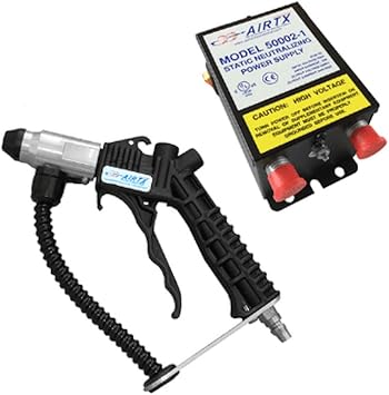 Ionizing Gun with 8 Cord w/ 6000V 2 Port 230V Power Supply 50004-230