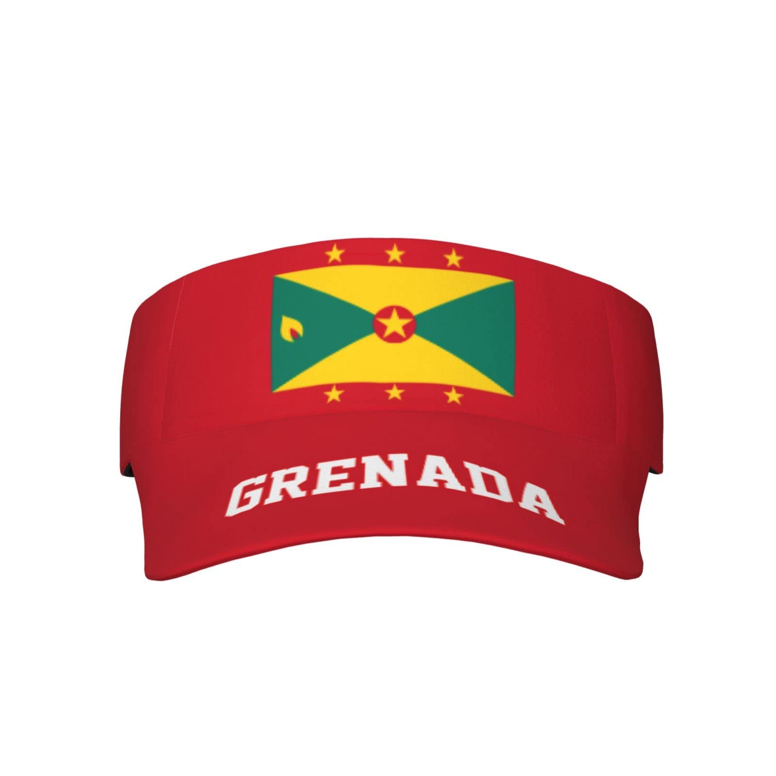 WanwEN Grenada Flag Grenadian Visor Hats for Adult Sun Visors Hat Cool Golf Sports Tennis Beach Caps Black